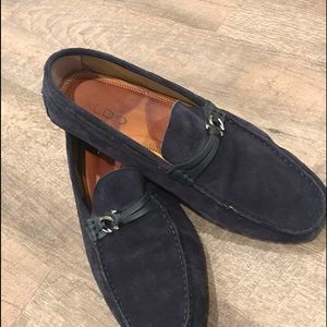 Aldo Blue Suede Drivers loafers W/ Metal Accent